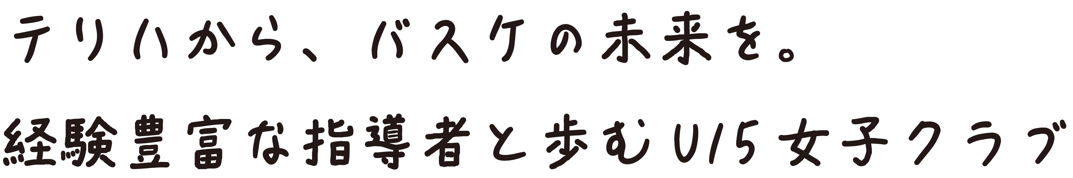 テリハから、バスケの未来を。